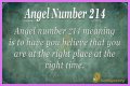 
ANGEL NUMBER 214
