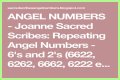 
Repeating Angel Numbers - 8's and 2's  (8822, 8282, 88822 etc)
